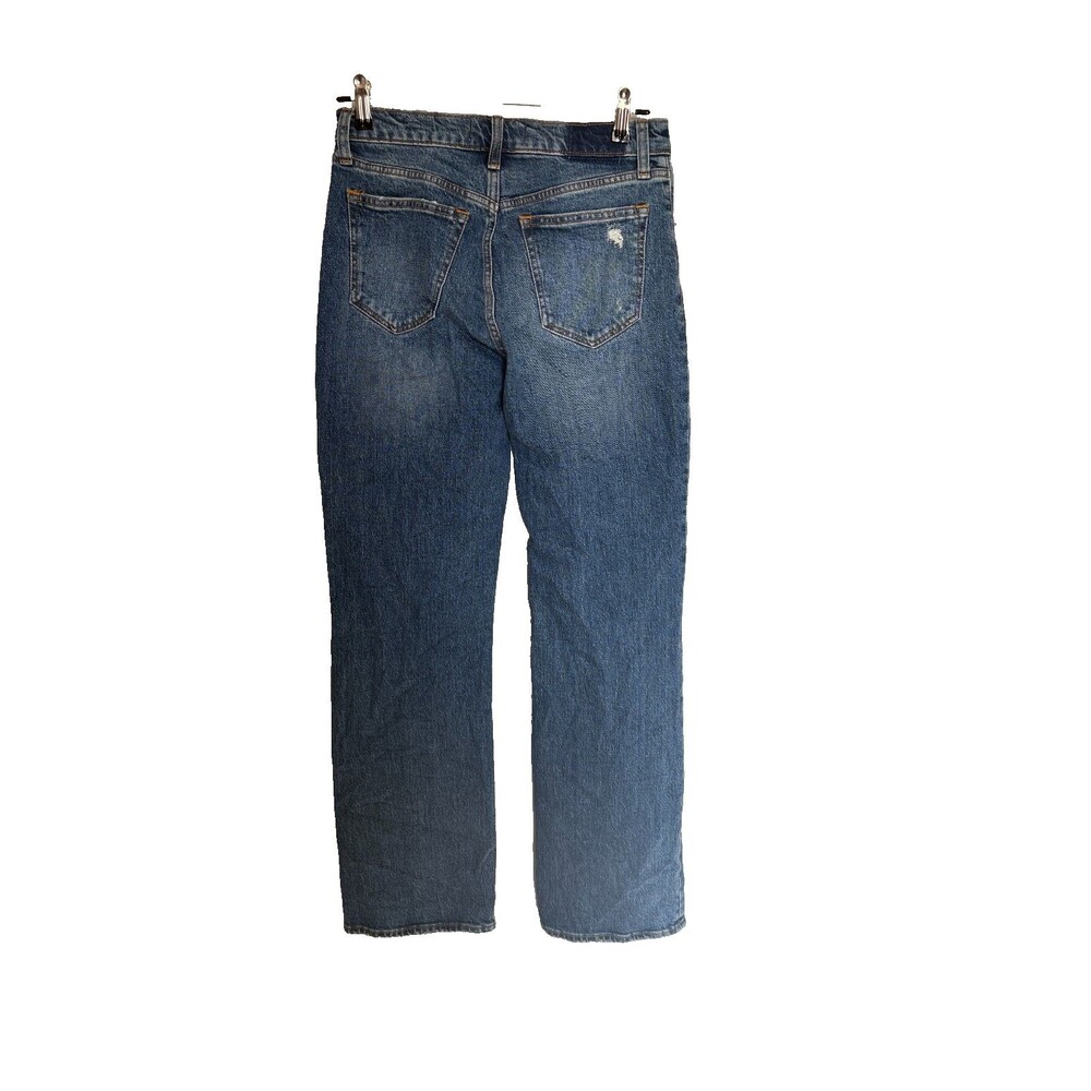 Abercrombie & Fitch Women's The Baggy Low Rise Dark Button Fly Jeans Size 25/0 - Picture 3 of 4
